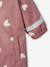 Fleece-lined baby's hooded printed rainsuit old rose - vertbaudet enfant 
