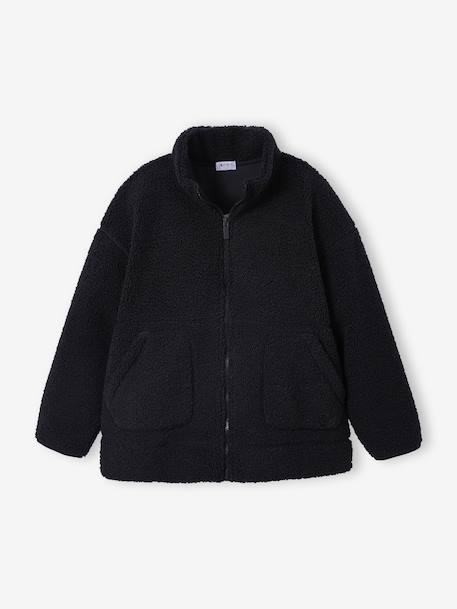 Long-Sleeved Sherpa Sweatshirt for Boys, JONEN anthracite - vertbaudet enfant 