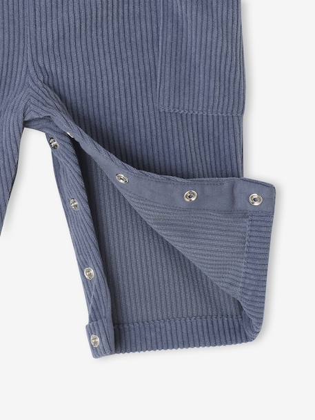 Coffret bébé T-shirt manches longues + salopette + doudou bleu grisé - vertbaudet enfant 