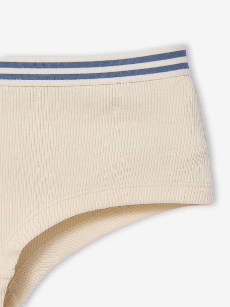 Pack of 5 plain girl's JONEN shorties ecru - vertbaudet enfant 