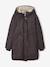 Leopard Print Parka with Sherpa Lining for Girls, JONEN navy blue - vertbaudet enfant 