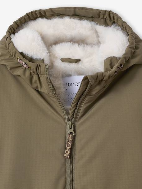 Hooded Parka for Girls, JONEN khaki - vertbaudet enfant 
