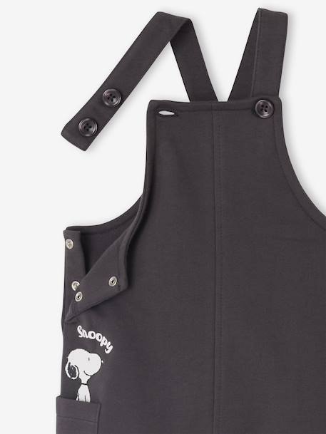 Ensemble bébé Peanuts Snoopy + T-shirt + salopette anthracite - vertbaudet enfant 