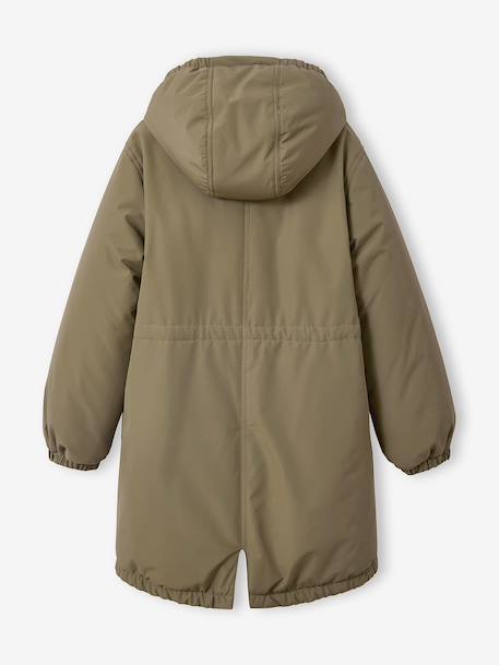 Hooded Parka for Girls, JONEN khaki - vertbaudet enfant 