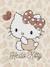 Sweat Hello Kitty imprimé leopard fille écru - vertbaudet enfant 