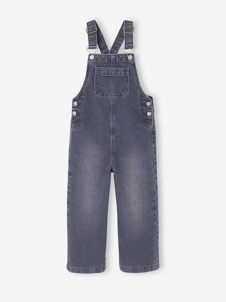 Wide-Leg Denim Dungarees for Girls black denim+denim grey+stone - vertbaudet enfant 