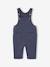 Salopette naissance en molleton bleu chiné - vertbaudet enfant 