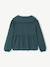 Chemise fille gaze de coton col brodé vert émeraude - vertbaudet enfant 