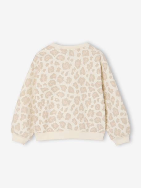 HELLO KITTY® leopard print girl's sweatshirt ecru - vertbaudet enfant 