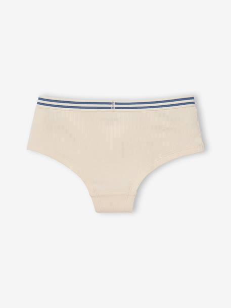 Pack of 5 plain girl's JONEN shorties ecru - vertbaudet enfant 