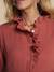 Robe de grossesse et allaitement en gaze de coton terracotta - vertbaudet enfant 