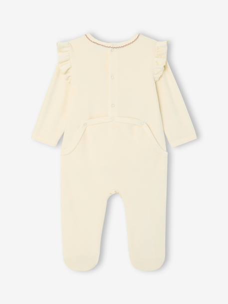 Velour Sleepsuit for Baby Girls, Thumper by Disney® vanilla - vertbaudet enfant 