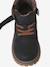 Boys' synthetic boots with hook and loop fasteners black - vertbaudet enfant 