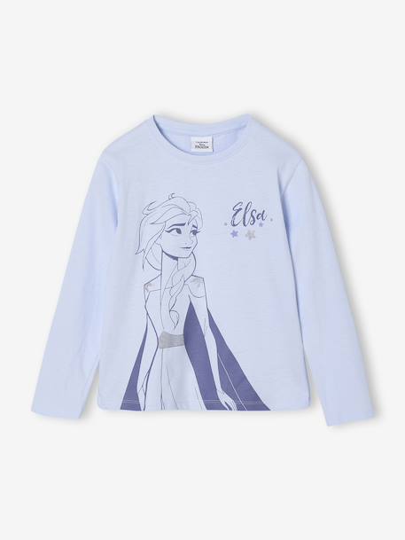 Girl's long-sleeved Disney® FROZEN T-shirt sky blue - vertbaudet enfant 