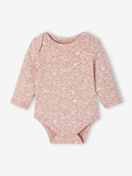 Pack of 5 Bodysuits with Cut-Away Shoulders for Newborns sage green - vertbaudet enfant 
