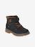 Boys' synthetic boots with hook and loop fasteners black - vertbaudet enfant 