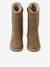 Faux-Fur Lined Zip-Up Boots for Girls camel - vertbaudet enfant 