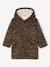 Manteau fille à capuche drap de laine léopard marron - vertbaudet enfant 