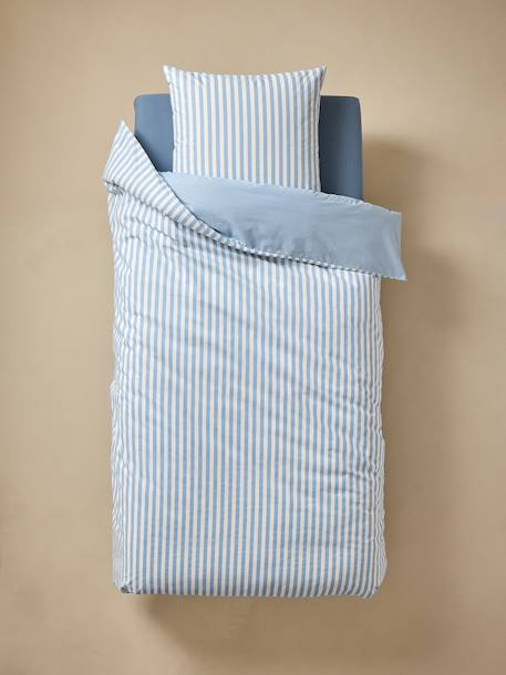 PÔLE NORD duvet cover set + pillowcase for children, with recycled cotton ocean blue - vertbaudet enfant 
