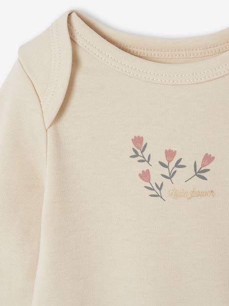 Pack of 5 Bodysuits with Cut-Away Shoulders for Newborns sage green - vertbaudet enfant 