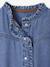 Fancy Denim Dress for Girls medium blue - vertbaudet enfant 