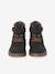 Boys' synthetic boots with hook and loop fasteners black - vertbaudet enfant 