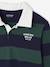 Striped Polo Shirt for Boys aqua green+green+marl grey+navy blue - vertbaudet enfant 