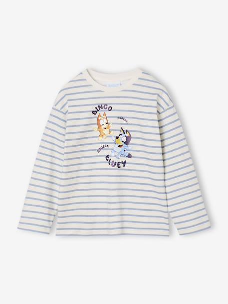 BLUEY® long-sleeved unisex t-shirt striped blue - vertbaudet enfant 