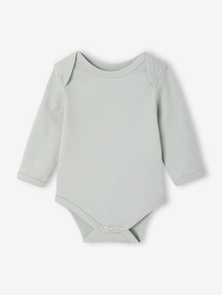 Lot de 5 bodies naissance avec ouverture américaine vert sauge - vertbaudet enfant 