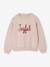 Christmas Sweatshirt with Sequinned Message for Girls rosy - vertbaudet enfant 