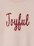 Christmas Sweatshirt with Sequinned Message for Girls rosy - vertbaudet enfant 