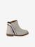 Zipped Leather Boots for Babies black+gold - vertbaudet enfant 
