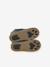Canvas touch-fastening slippers for babies printed blue - vertbaudet enfant 