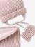 Beanie, Snood & Mittens Set for Babies pale pink - vertbaudet enfant 