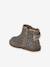Leather Boots with Elastic, for Baby Girls black+bordeaux red+Camel+navy blue+printed beige - vertbaudet enfant 