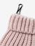 Ensemble bonnet, snood et moufles bébé rose pâle - vertbaudet enfant 
