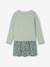 Ensemble fille cardigan et robe imprimée fleurs camel+vert de gris - vertbaudet enfant 