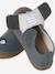 Canvas touch-fastening slippers for babies printed blue - vertbaudet enfant 