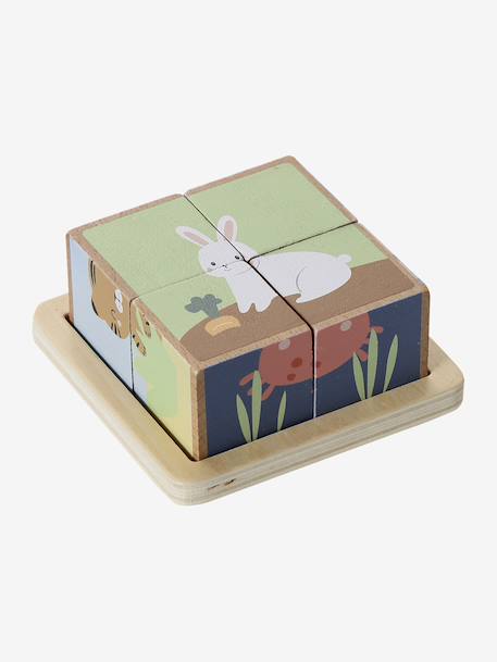 Coffret 5 jouets d’éveil bois FSC® multicolore - vertbaudet enfant 