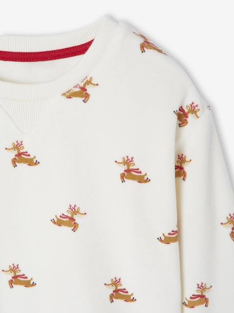 Unisex Velour Pyjamas & Beanie Set, Christmas Capsule Collection ecru - vertbaudet enfant 