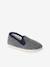 Elasticated Velour Slippers for Children grey+navy blue - vertbaudet enfant 