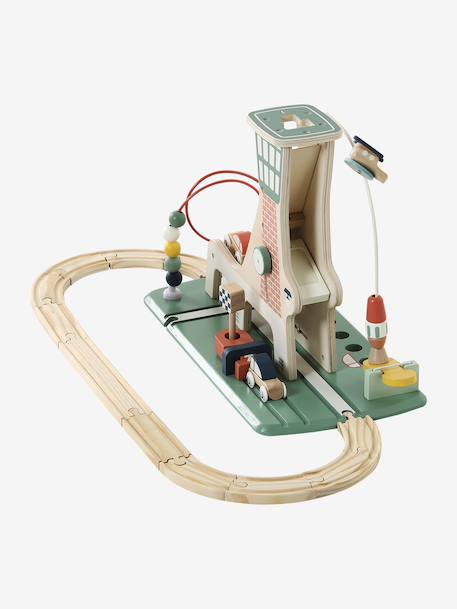 Tower with Multi-Activity Launch Ramp in FSC® Wood wood - vertbaudet enfant 