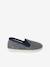 Elasticated Velour Slippers for Children grey+navy blue - vertbaudet enfant 