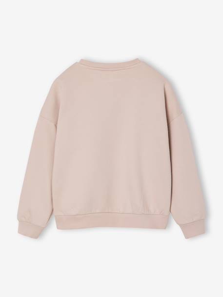 Christmas Sweatshirt with Sequinned Message for Girls rosy - vertbaudet enfant 