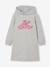 Fleece Dress with Hood & Fancy Details for Girls anthracite+green+marl grey+navy blue - vertbaudet enfant 