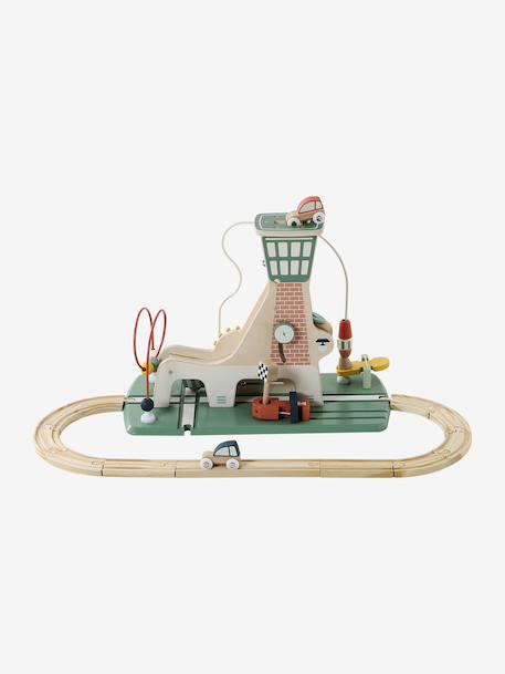 Tour avec rampe de lancement multi-activités en bois FSC® bois - vertbaudet enfant 