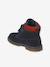 Hook-&-Loop Leather Boots for Boys navy blue - vertbaudet enfant 