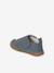 Canvas touch-fastening slippers for babies printed blue - vertbaudet enfant 