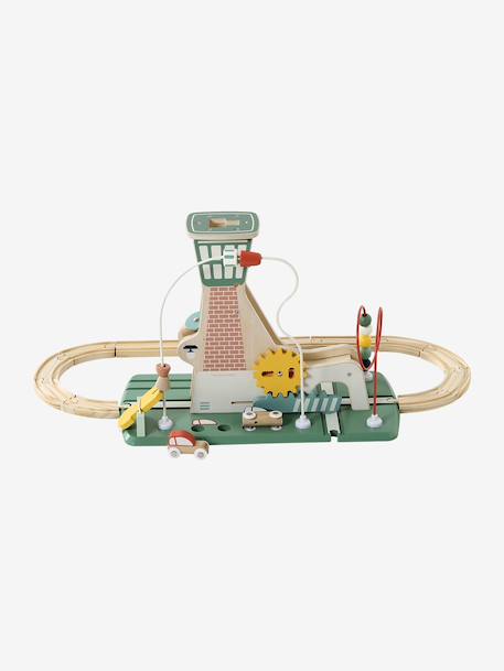 Tour avec rampe de lancement multi-activités en bois FSC® bois - vertbaudet enfant 