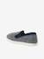 Elasticated Velour Slippers for Children grey+navy blue - vertbaudet enfant 